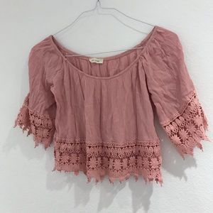 Lace off the shoulder top